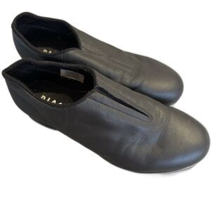 Bloch Split Sole Tap Shoes Slip On Black Leather Dance Recital Women sz 7.5M